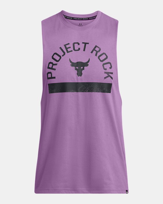 Camiseta estampada sin mangas Project Rock Payoff para hombre, Purple, pdpMainDesktop image number 2